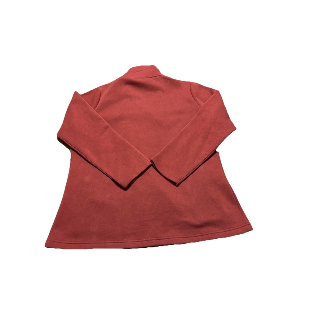 Soft Surroundings Women's Double Breasted Cotton Blend Dusty Red Jacket Sz Large - Picture 4 of 11